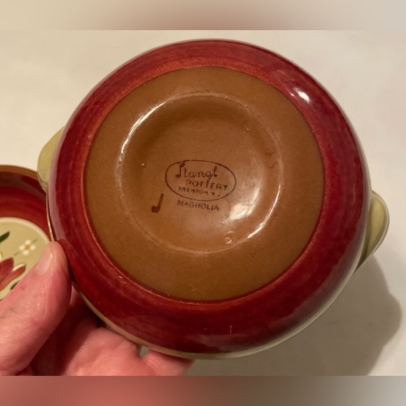 Stangl Pottery 'Magnolia' Lugged Soup Bowls Set 3 Vintage Mid Century Modern - Picture 4 of 7